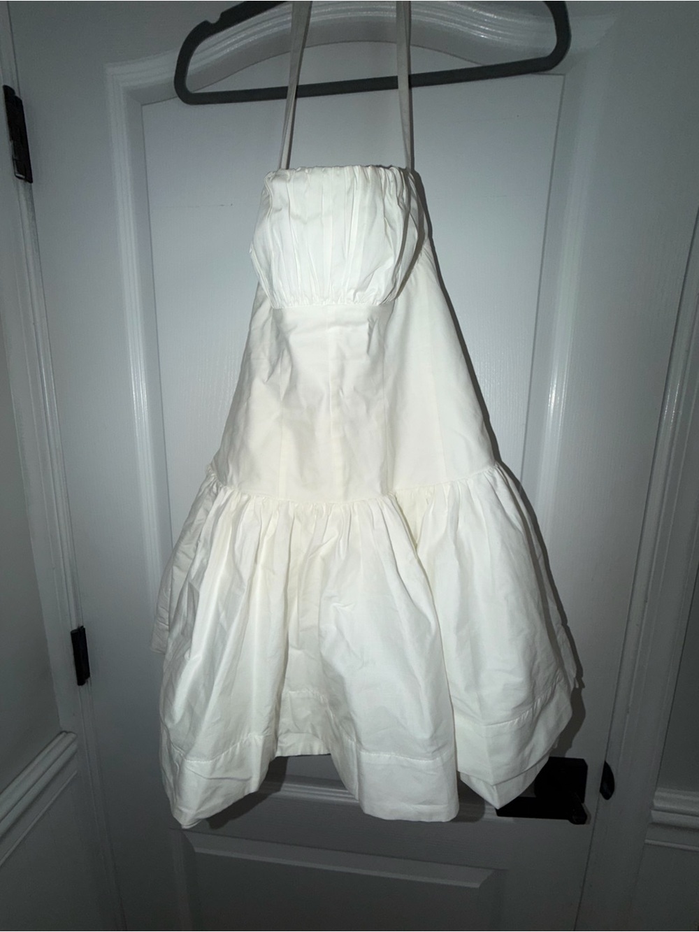 Oh Polly Cream Halter Tiered Party Dress for Girls